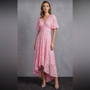 Beautiful feminine pink lace dress